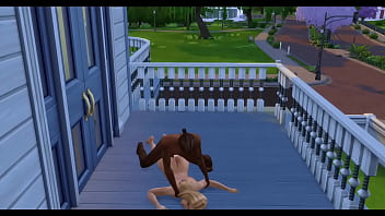 Kate upton takes on a bbc on her balcony