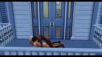 Kate upton takes on a bbc on her balcony