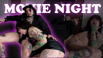 My stepmother's daughter wants to watch a movie and i end up fucking her without a condom