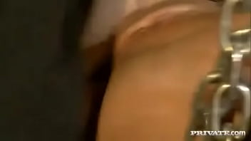 Tina gabriel has her asshole penetrate while smoking on a sex swing