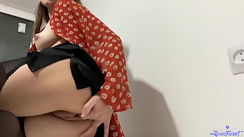 Thinking about you while jerking off in my pantyhose