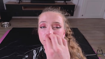 Ritzy Rain On A Leash – Rough Deepthroat Piss Play Ass Whipping Bowl Licking And A Throat Filling Cumshot thumbnail