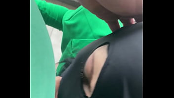 Naughty secretary in stockings & green blazer – lascivious dance & office blowjob