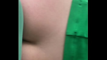 Naughty secretary in stockings & green blazer – lascivious dance & office blowjob