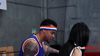 Black milf establishes field dominance with her tight pussy grip