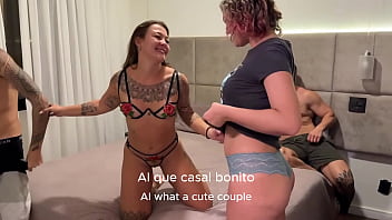 Encontrei com uns amigos e fizemos uma troca de casal depois de um jantarzinho