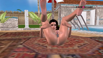 An animated 3d cartoon porn video of a cute girl's pussy getting licked and anal fucked by toy