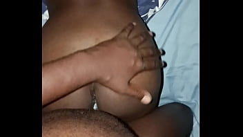 Ebony hot girlfriend getting fucked from behind and creaming on my dick full clip on sheer