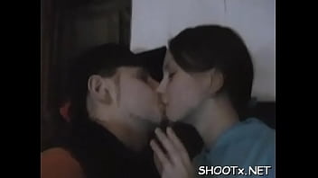 Hung guy copulates his girlfriend while she gasps and screams