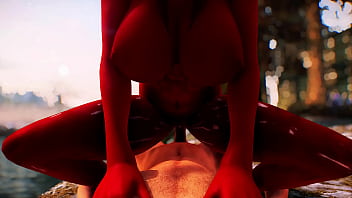 Akilandi the succubus gets her ass pounded by human