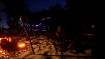 Wild life group sex by the fire