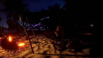 Wild life group sex by the fire