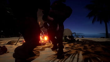 Wild life group sex by the fire