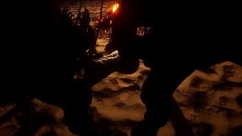 Wild life group sex by the fire