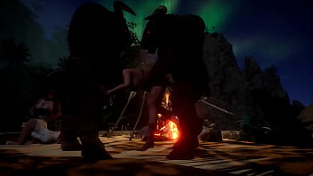 Wild life group sex by the fire