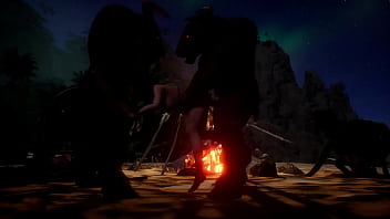 Wild life group sex by the fire