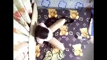 Behind the scenes of a girl masturbating