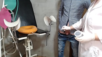 Mature nurse jerks off to extract sperm sample