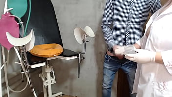 Mature nurse jerks off to extract sperm sample