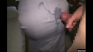 Jav cum on her clothes business suit