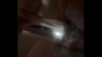 Up close clit masturbation