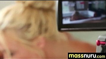 Busty teen gives nuru sex massage 30