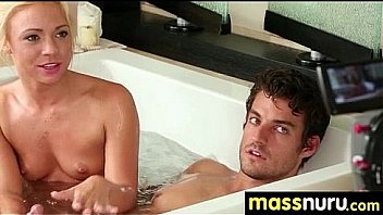Busty teen gives nuru sex massage 30