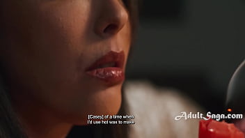 Redhead and her brunette bestie drop candle wax on eachother till they orgasm