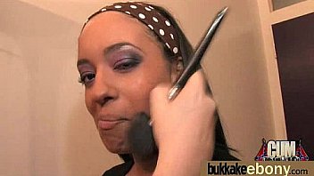 Big tit ebony does a blow bang 1