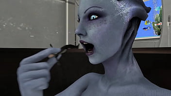 Shrunken human women swallowed by liara t'soni