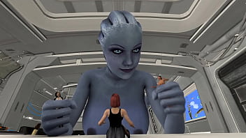 Shrunken human women swallowed by liara t'soni