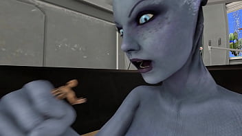 Shrunken human women swallowed by liara t'soni