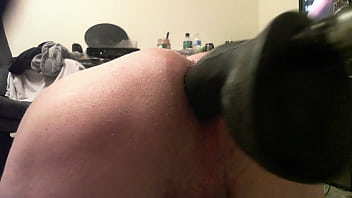 Foreverman black dildo creamy anal machine