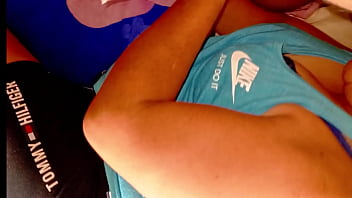 I invite a lady i met at the gym over to my house and she ends up sucking my cock