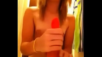 Girl fucks dildo