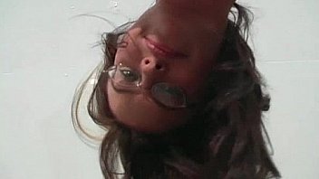Sexy brunette chick with glasses
