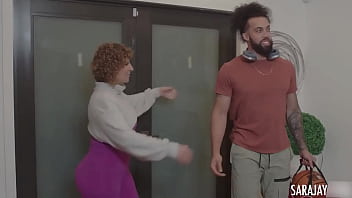 Milf sara jay seduces & fucks bbc basket ball player james angel