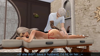 Perverse masseur fingering his client and pounding her hard