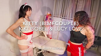 Naughty nurses use dildos on horny patient