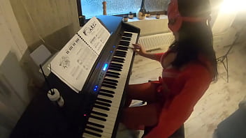 Milfycalla first piano lesson