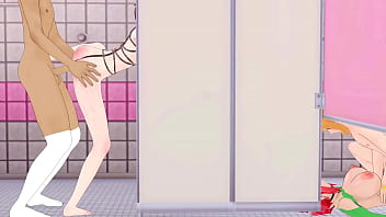 Fucking in the showers hentai