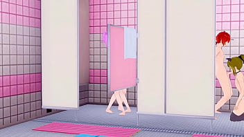 Fucking in the showers hentai