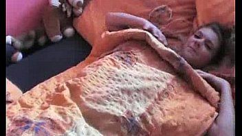 Blonde masturbates in bed with penis looking dildo