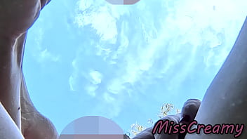 Dick flash a stranger caught me touching in public pool and fucks me risking to be seen by unknown misscreamy