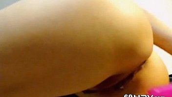 Busty babe in glasses having multiple orgasms on cam