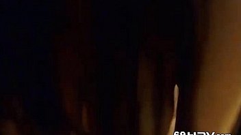 Busty babe in glasses having multiple orgasms on cam