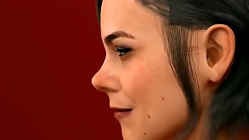 Helen park strip dance with 3d model red background video Helen park strip dance with 3d model red background video