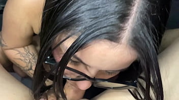 Little slut giving a great blowjob