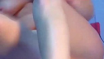 Sexy babe with pink dildo on webcam