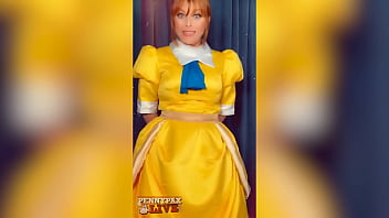 Stunning redhead penny pax pleasures herself with a dildo in a role play adventure